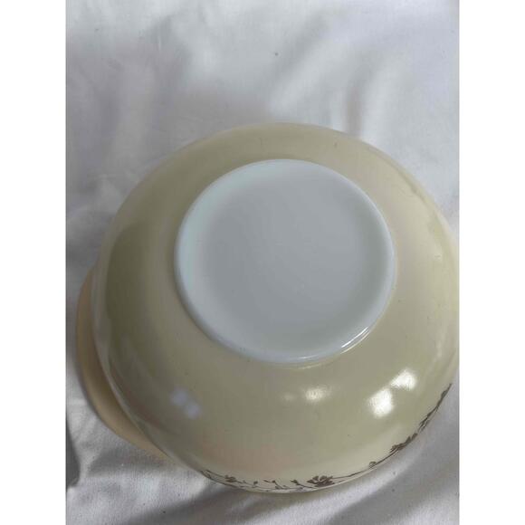 Pyrex Golden Branch Vintage Floral Glass Casserole Bowl 2 Quart USA - Picture 5 of 6